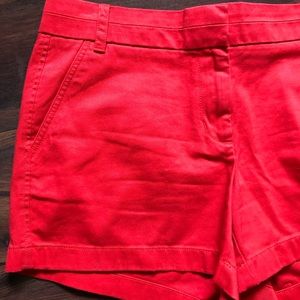 J. Crew Bright Poppy Red Chino shorts